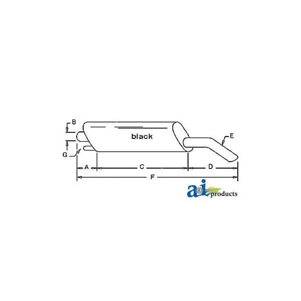 Muffler 50" x15" x6"